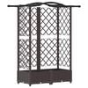 vidaXL Hochbeet mit Rankgitter und Dach Braun 124 x 40 x 123 cm PP