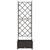 vidaXL Gartenpflanzer mit Gitter Grau 40 x 40 x 125,5 cm PP