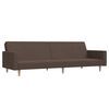 vidaXL Schlafsofa 2-Sitzer mit Fu&szlig;hocker Taupe Stoff