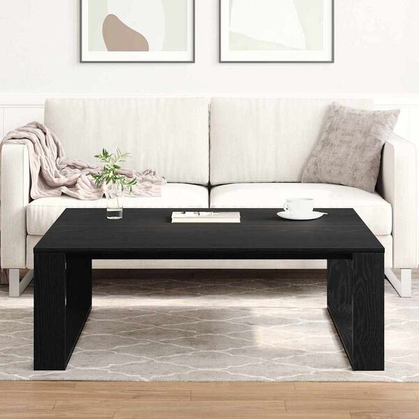 vidaXL Couchtisch Schwarz Eichen-Optik 100 x 100 x 35 cm Holzwerkstoff