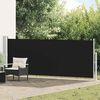vidaXL Ausziehbare Seitenmarkise 140&times;500 cm Schwarz