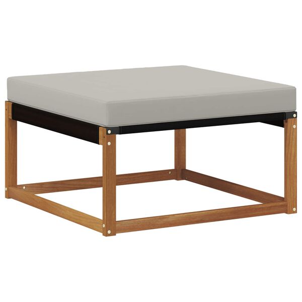 vidaXL Outdoor-Sofagarnitur mit Kissen 7 pcs Nat&uuml;rlich und Hellgrau