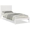vidaXL Massivholzbett Extra Lang ohne Matratze Wei&szlig; 90x210 cm