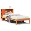 vidaXL Massivholzbett mit Regal ohne Matratze Wachsbraun 75x190 cm