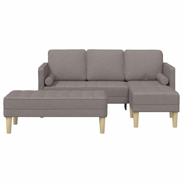 vidaXL Sofa Set 2 pcs Taupe 173 x 131 x 67 cm Stoff
