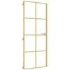vidaXL Innent&uuml;r Schlank Golden 83x201,5 cm Hartglas und Aluminium