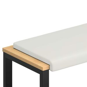 vidaXL Bankkissen Kunstleder Wei&szlig; Tiefe 35 cm