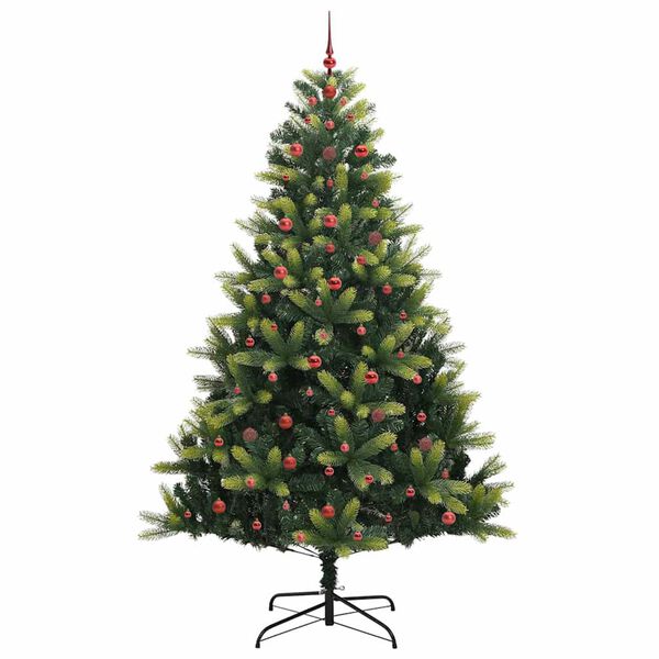 vidaXL K&uuml;nstlicher Klapp-Weihnachtsbaum mit 300 LEDs Gr&uuml;n 240 cm