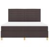 vidaXL LED Boxspringbett mit Matratze Dunkelbraun 180 x 200 cm Stoff