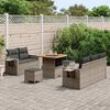 vidaXL Gartensofa-set mit Kissen 8 pcs Grau Poly-Rattan