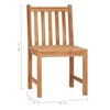 vidaXL 3-teiliges Garten-Ess-Set 80 x 80 cm Massivholz Teak