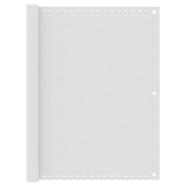 vidaXL Balkon-Sichtschutz Weiß 120x500 cm HDPE