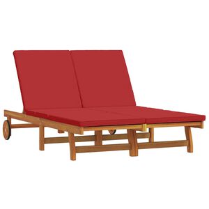 vidaXL Sonnenliege Braun 125 x 200 x 84 cm Massivholz Akazie
