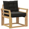 vidaXL Outdoor-Sofa Massives Akazienholz und Textilene Wei&szlig;