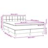 vidaXL Boxspringbett mit Matratze & LED Hellgrau 160x220 cm Samt