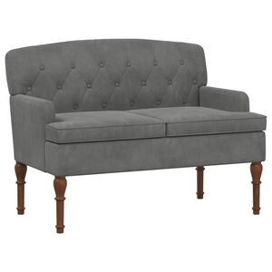 vidaXL 2-Sitzer Sofa mit Knopfheftung Dunkelgrau 111 x 65 x 79 cm Samt