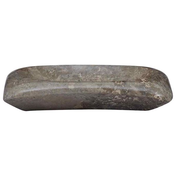 vidaXL Waschbecken Grau 50x35x10 cm Marmor