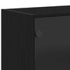 vidaXL Sideboard Schwarz Eichen-Optik 100 x 37 x 75,5 cm