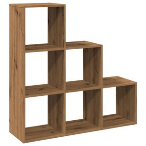 vidaXL Raumteiler-B&uuml;cherregal 3 Etagen Artisan-Eiche 99x29x99 cm