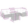 vidaXL 7-tlg. Garten-Sofagarnitur mit Kissen Beige Poly Rattan