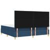 vidaXL Boxspringbett mit Matratze mit Kopfteil Blau 200 x 200 cm Stoff