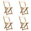 vidaXL Au&szlig;en Bistro-St&uuml;hle 4 pcs Cremewei&szlig; 40 x 53 x 80 cm
