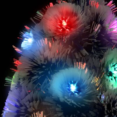 vidaXL Künstlicher Weihnachtsbaum mit Beleuchtung 150 cm Glasfaser