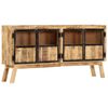 vidaXL Sideboard Braun und Schwarz 160&times;30&times;80 cm Raues Mangoholz