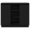 vidaXL LED-Sideboard mit Regal Schwarz Eichen-Optik 90 x 32 x 75 cm