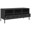 vidaXL TV-Schrank Schwarz 101,5x39x43,5 cm Kaltgewalzter Stahl