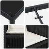 vidaXL Garten Essgruppe mit Kissen 9 pcs Schwarz Poly-Rattan