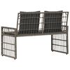 vidaXL Bank Outdoor Uni Grau und Dunkelgrau 116 x 55 x 82 cm