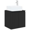 vidaXL Wandmontierte Waschtisch Schwarz 53 x 35 x 63 cm Holzwerkstoff