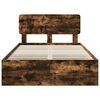 vidaXL Bettrahmen Ger&auml;ucherte Eiche 135 x 190 cm Holzwerkstoff