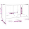 vidaXL TV-Schrank 70x33x42 cm Massivholz Kiefer