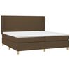 vidaXL Boxspringbett mit Matratze Dunkelbraun 200x200 cm Stoff