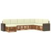 vidaXL Outdoor-Sofagarnitur mit Kissen 8 pcs Natur und Creme