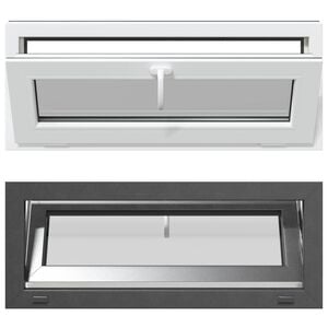 vidaXL Kellerfenster RISOR 110 x 40 cm PVC und Glas Anthrazit
