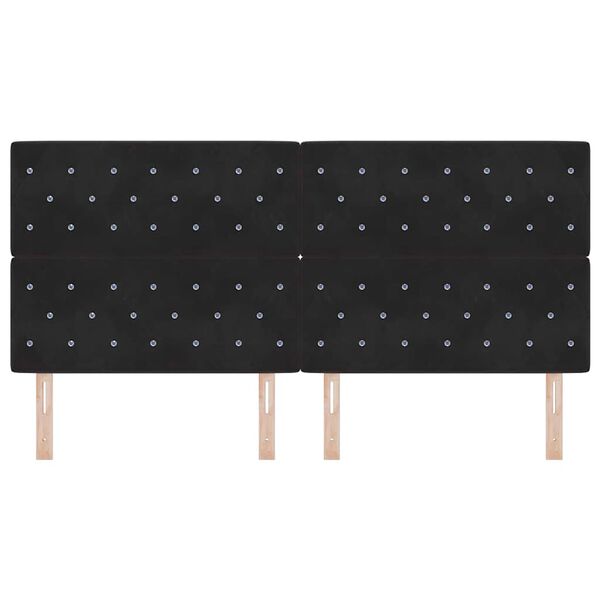 vidaXL Kopfteil mit Kopfteil Schwarz 200 cm Kunstleder