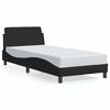 vidaXL Bettgestell Dover Schwarz 90x190 cm Stoff