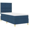 vidaXL Boxspringbett mit Matratze mit Kopfteil Blau 90 x 200 cm Stoff