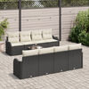 vidaXL Gartensofa-set Schwarz 55 x 55 x 37 cm Poly-Rattan