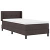 vidaXL Boxspringbett mit Matratze Dunkelbraun 190 x 90 cm Polyester