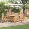 vidaXL Garten Essgruppe 7 pcs Taupe Massivholz Akazie