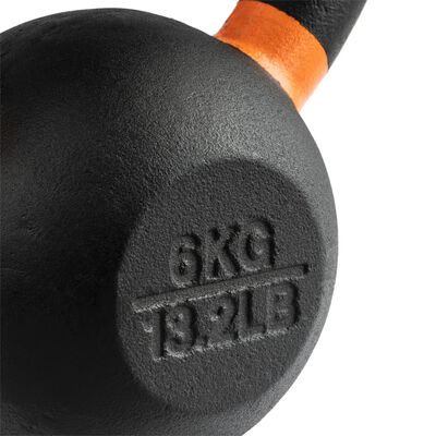 Wonder Core Kettlebell Power Coating 6 kg Schwarz und Orange