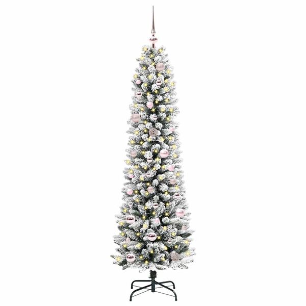 vidaXL K&uuml;nstlicher Weihnachtsbaum mit 150 LEDs mit St&auml;nder Wei&szlig; 150 cm