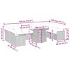 vidaXL 11-tlg. Garten-Sofagarnitur mit Kissen Beige Poly Rattan