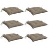 vidaXL Stuhlkissen 6 Stk. Taupe 40x40x7 cm Oxford-Gewebe