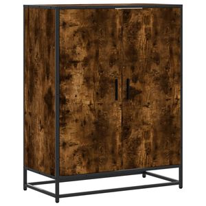 vidaXL Schuhschrank R&auml;uchereiche 75x38x97,5 cm Holzwerkstoff Metall