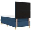 vidaXL Boxspringbett mit Matratze mit Kopfteil Blau 100 x 200 cm Stoff